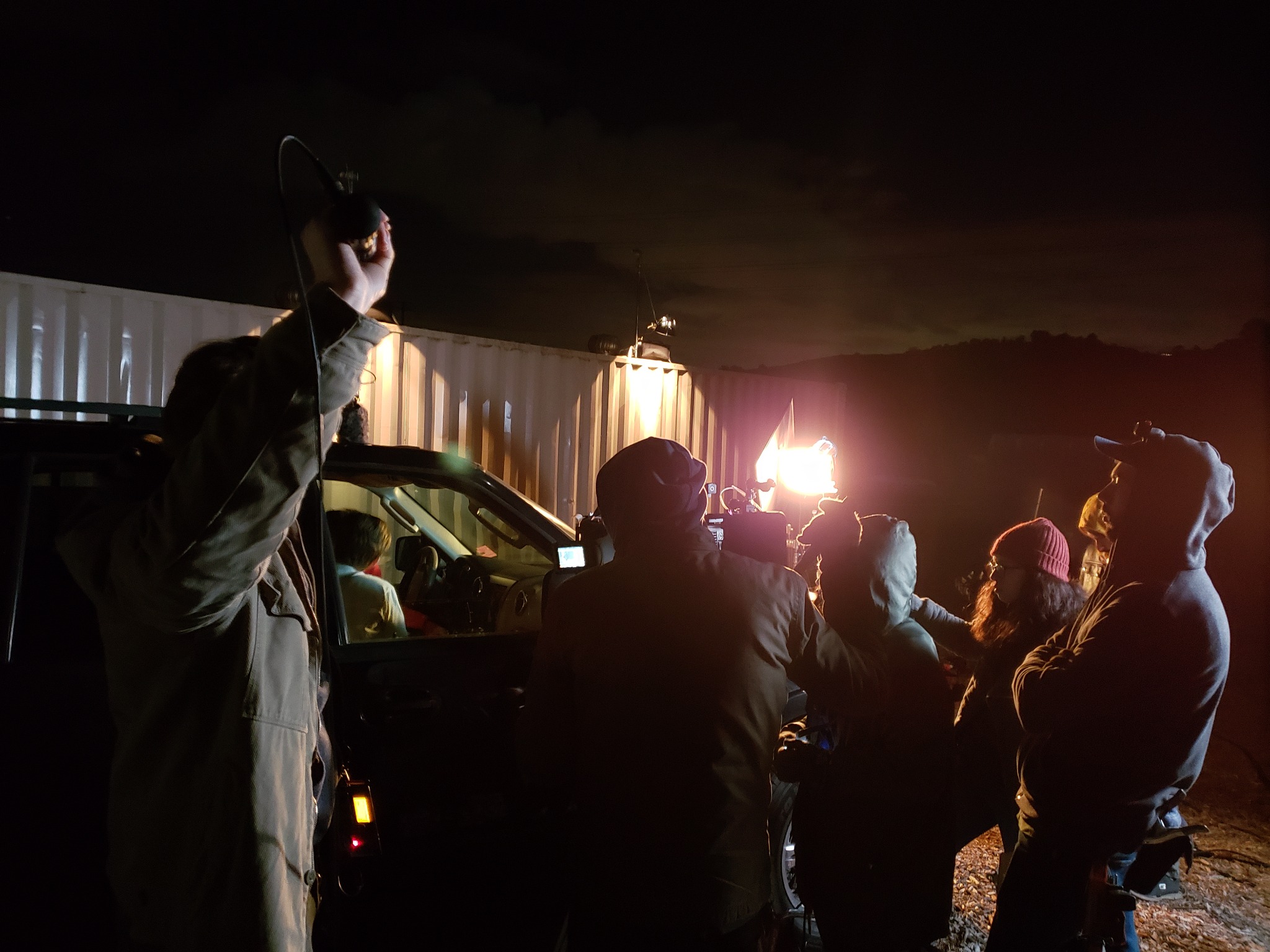 Red behind-the-scenes night shoot